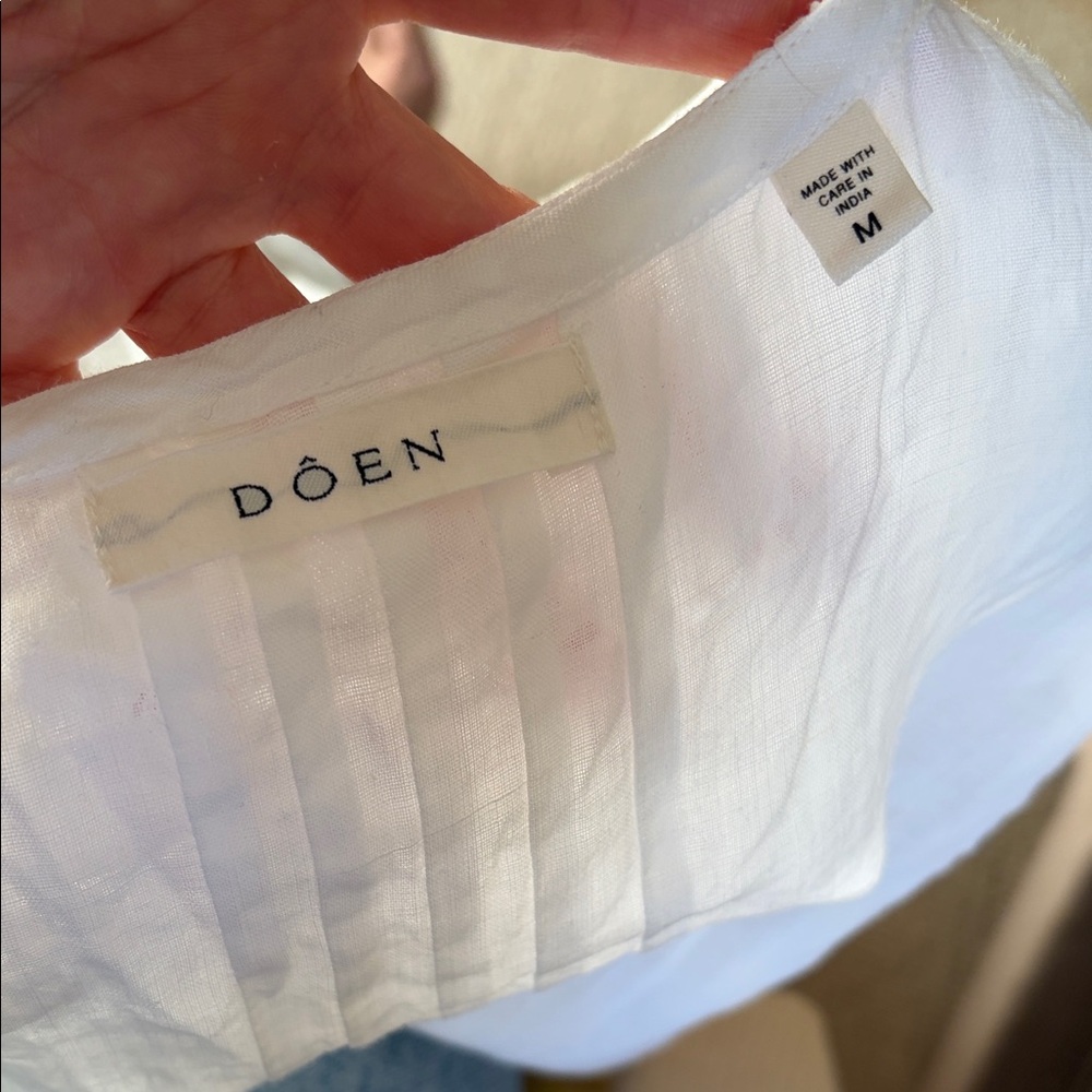 Dôen sleeveless linen ruffle top - Picture 5 of 6